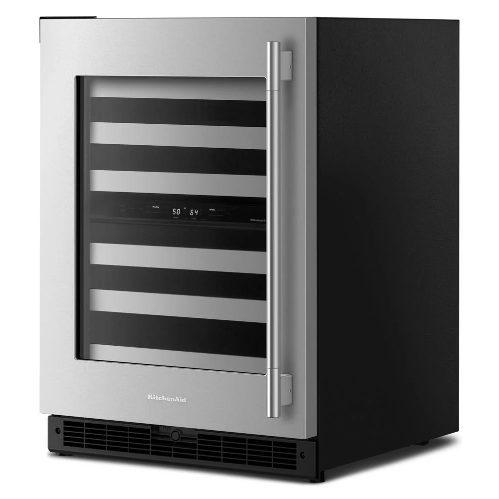 Kitchenaid KUWL324SSB 24" Undercounter Wine Cellar with Full-Extension Metal-Front Racks - Image 3