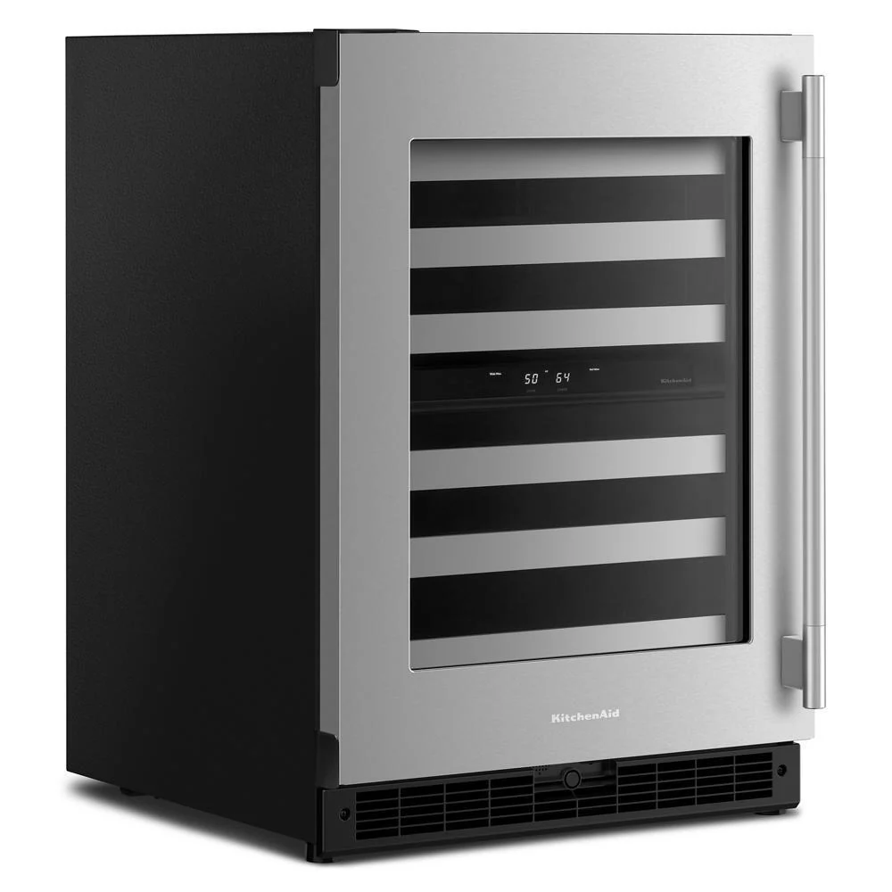 Kitchenaid KUWL324SSB 24" Undercounter Wine Cellar with Full-Extension Metal-Front Racks - Image 5