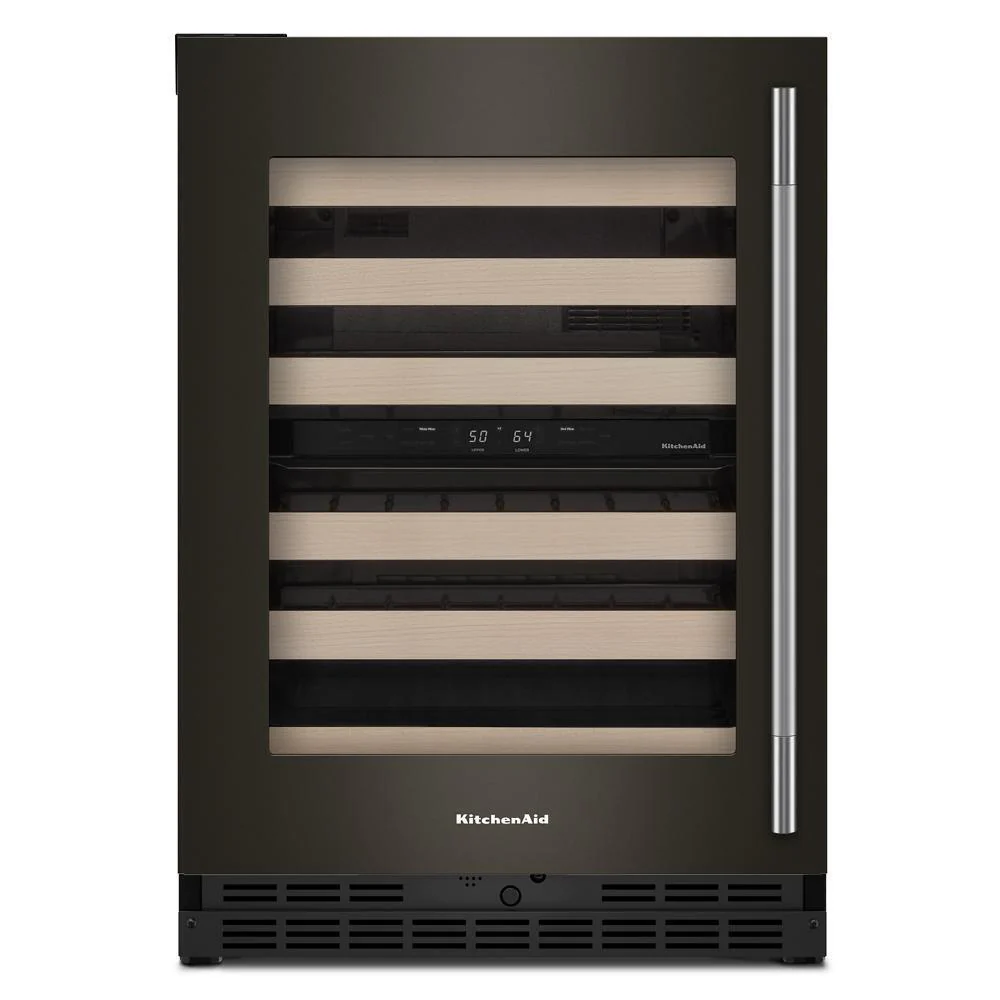 Kitchenaid KUWL524SBE 24" Undercounter Wine Cellar with Full-Extension Wood-Front Racks - Image 4