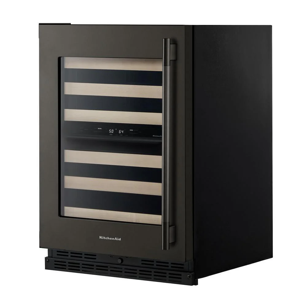 Kitchenaid KUWL524SBE 24" Undercounter Wine Cellar with Full-Extension Wood-Front Racks - Image 6