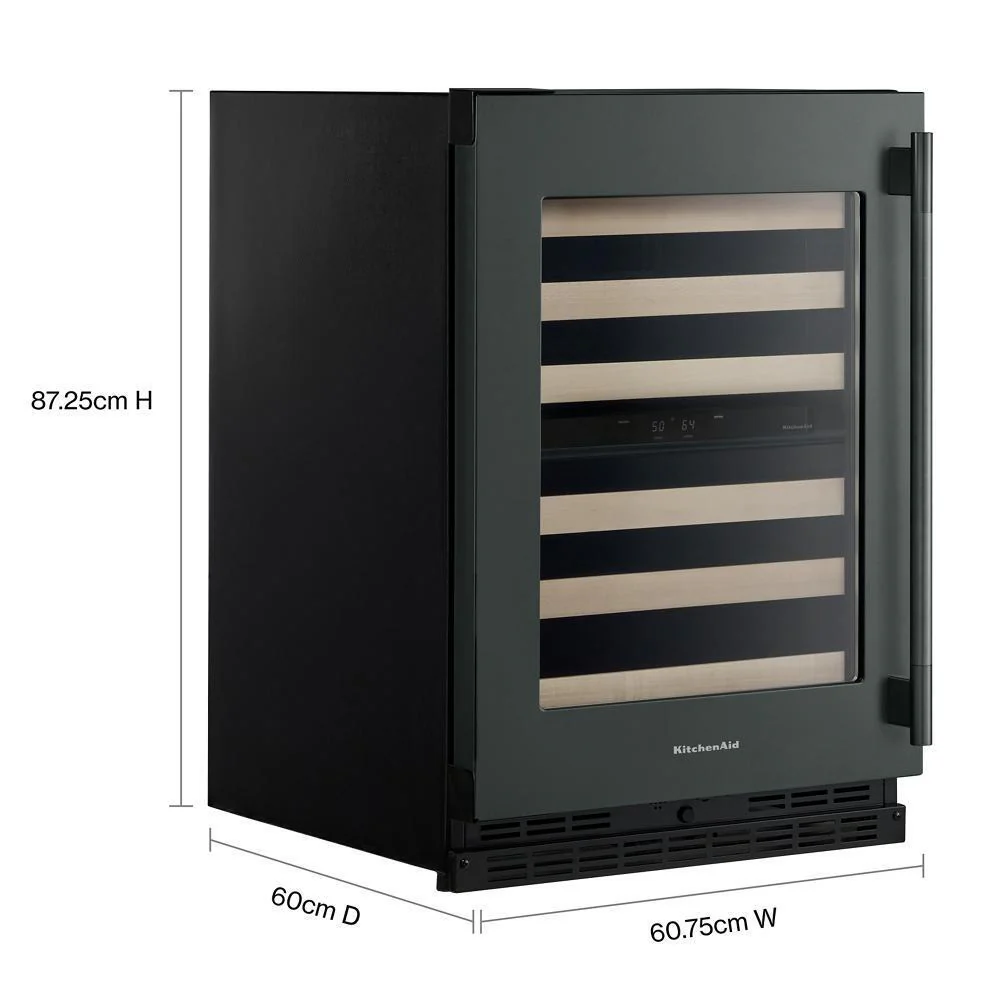 Kitchenaid KUWL524SJP 24" Undercounter Wine Cellar with Full-Extension Wood-Front Racks - Image 2