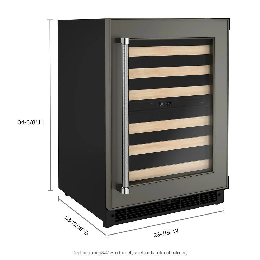 Kitchenaid KUWR214KPA 24" Panel-Ready Undercounter Wine Cellar with Wood-Front Racks - Image 6