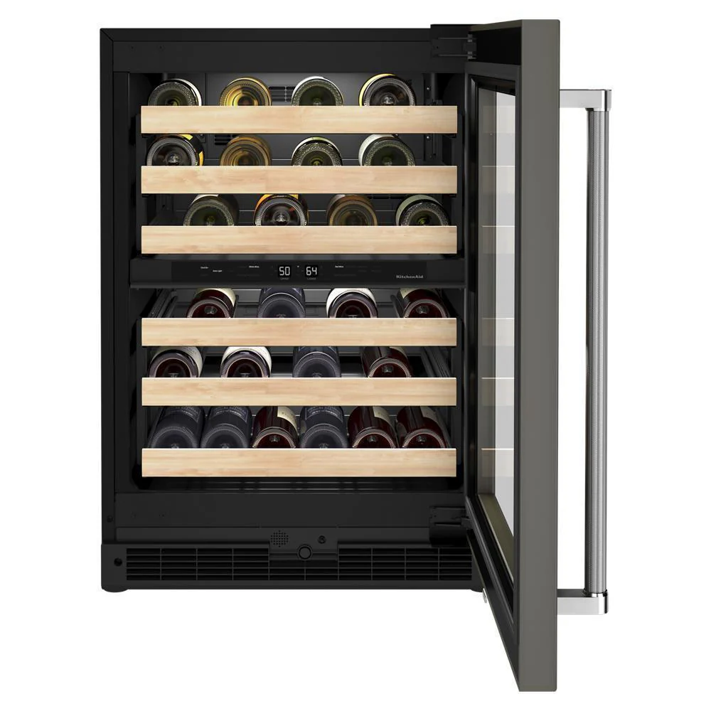 Kitchenaid KUWR214KPA 24" Panel-Ready Undercounter Wine Cellar with Wood-Front Racks - Image 8