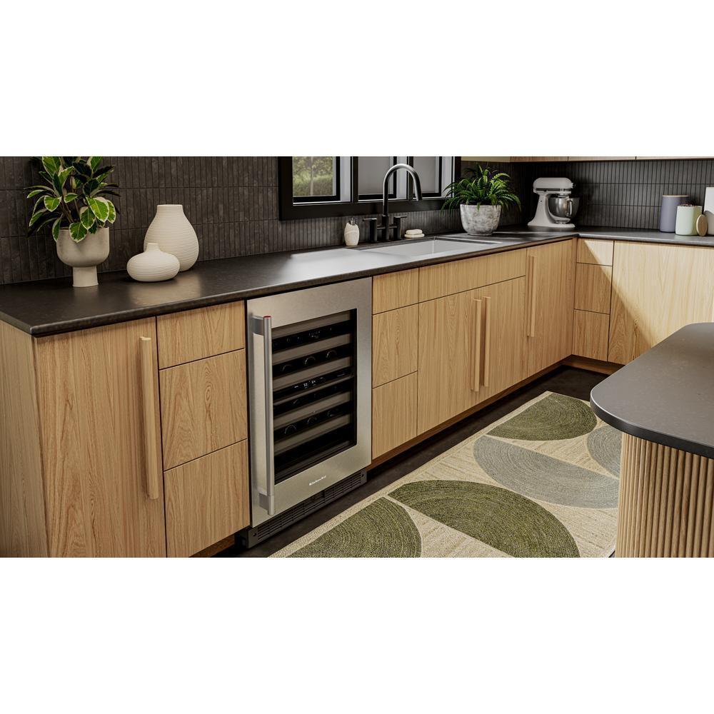 Kitchenaid KUWR324SSB 24" Undercounter Wine Cellar with Full-Extension Metal-Front Racks - Image 2