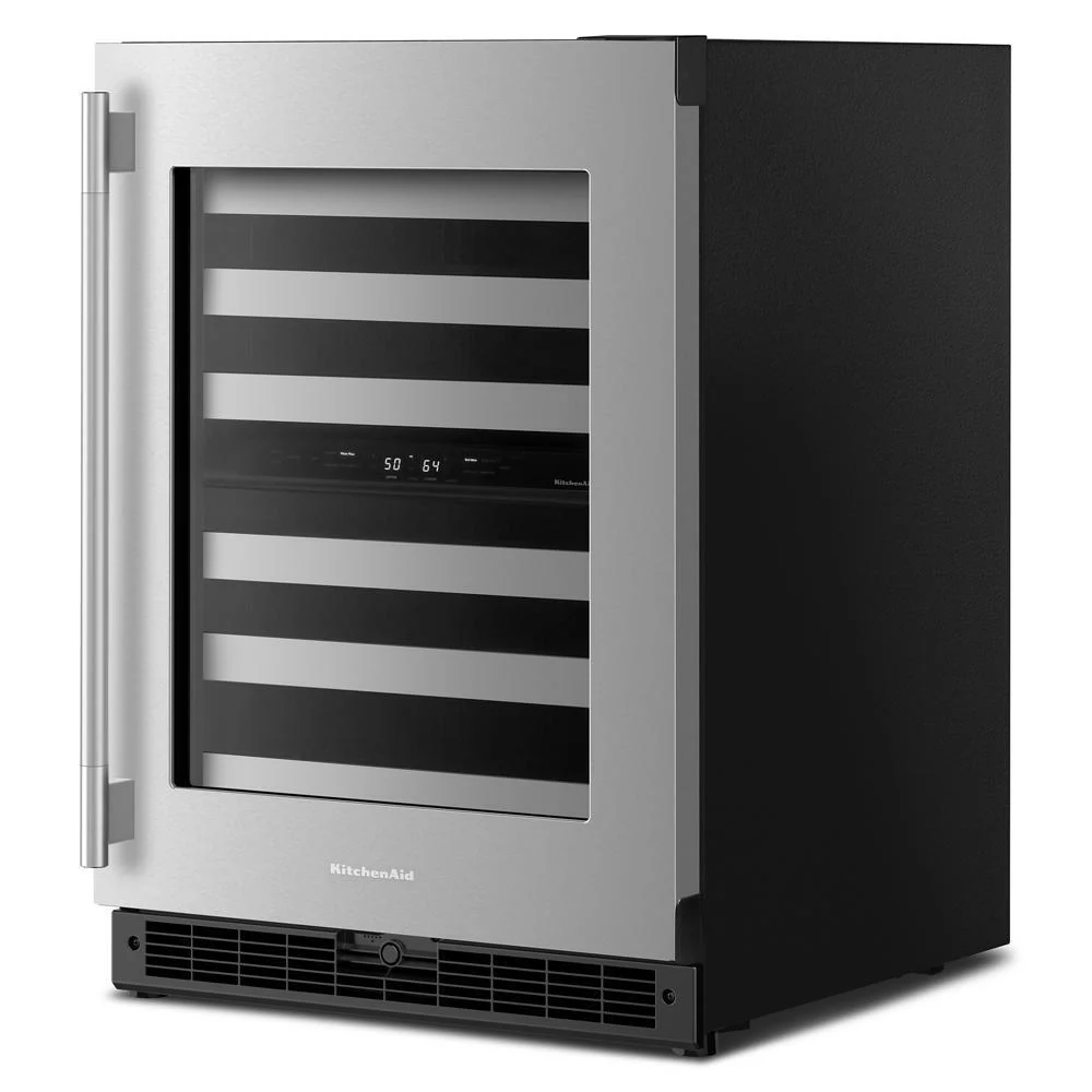 Kitchenaid KUWR324SSB 24" Undercounter Wine Cellar with Full-Extension Metal-Front Racks - Image 9