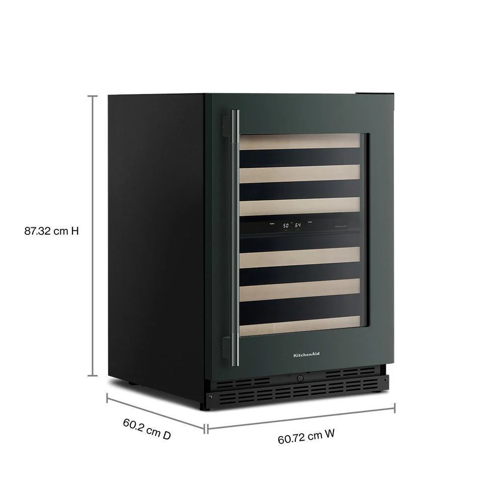Kitchenaid KUWR524SJP 24" Undercounter Wine Cellar with Full-Extension Wood-Front Racks - Image 2