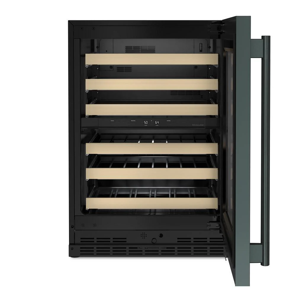 Kitchenaid KUWR524SJP 24" Undercounter Wine Cellar with Full-Extension Wood-Front Racks - Image 6