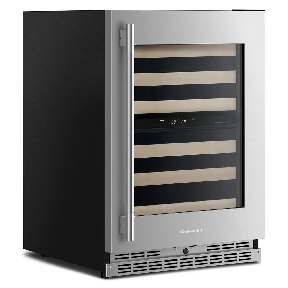 Kitchenaid KUWR524SPS 24" Undercounter Wine Cellar with Full-Extension Wood-Front Racks - Image 5