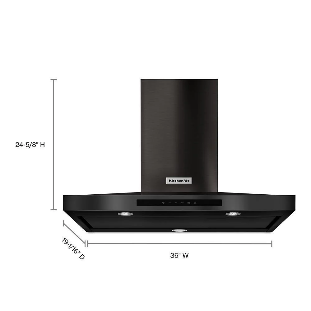 Kitchenaid KVWB606HBS 36" Wall-Mount, 3-Speed Canopy Hood - Image 2