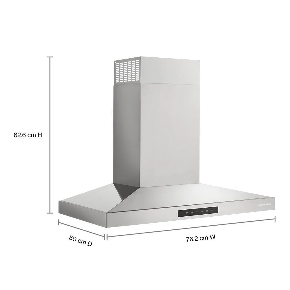 KVWC730SSS KitchenAid® 30-inch Wall-Mount, 4-Speed Canopy Hood - Image 2