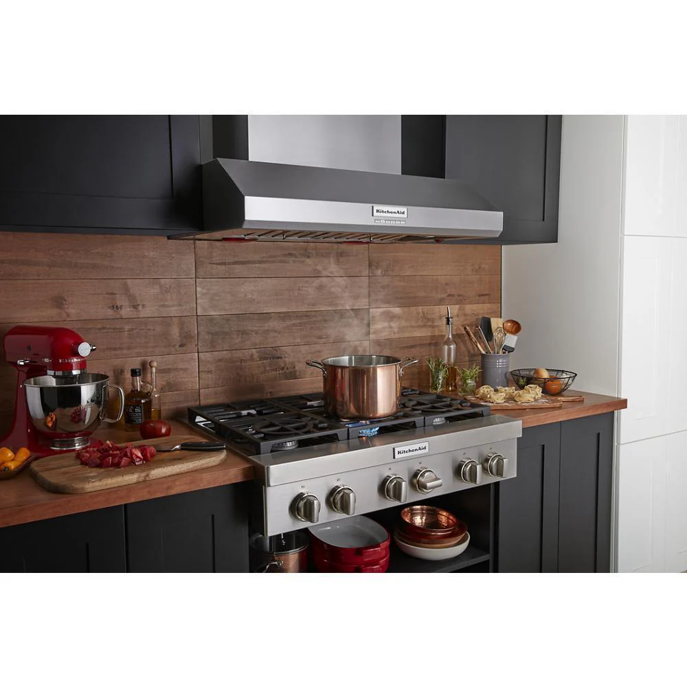 Kitchenaid KVWC956KSS 36" 585 or 1170 CFM Motor Class Commercial-Style Wall-Mount Canopy Range Hood - Image 10