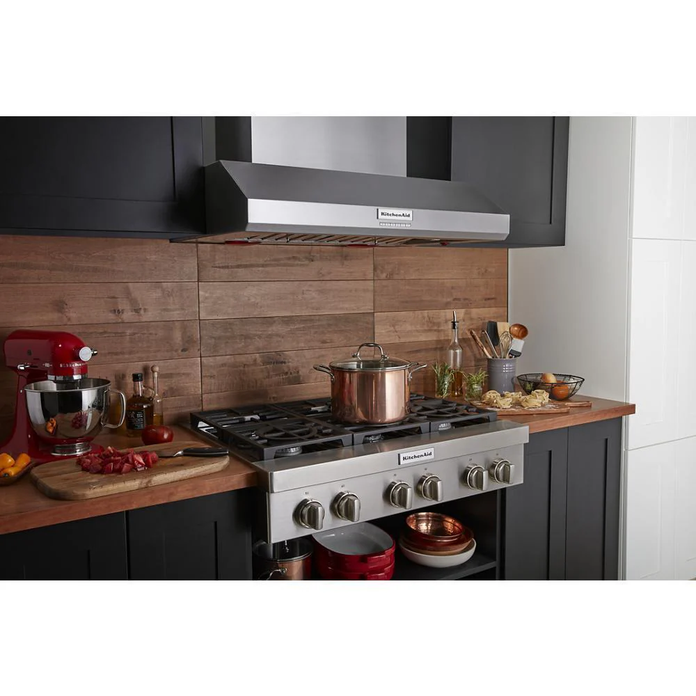 Kitchenaid KVWC956KSS 36" 585 or 1170 CFM Motor Class Commercial-Style Wall-Mount Canopy Range Hood - Image 9