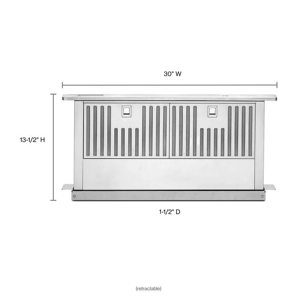 Kitchenaid KXD4630YSS 30" Retractable Downdraft Ventilation System - Image 2