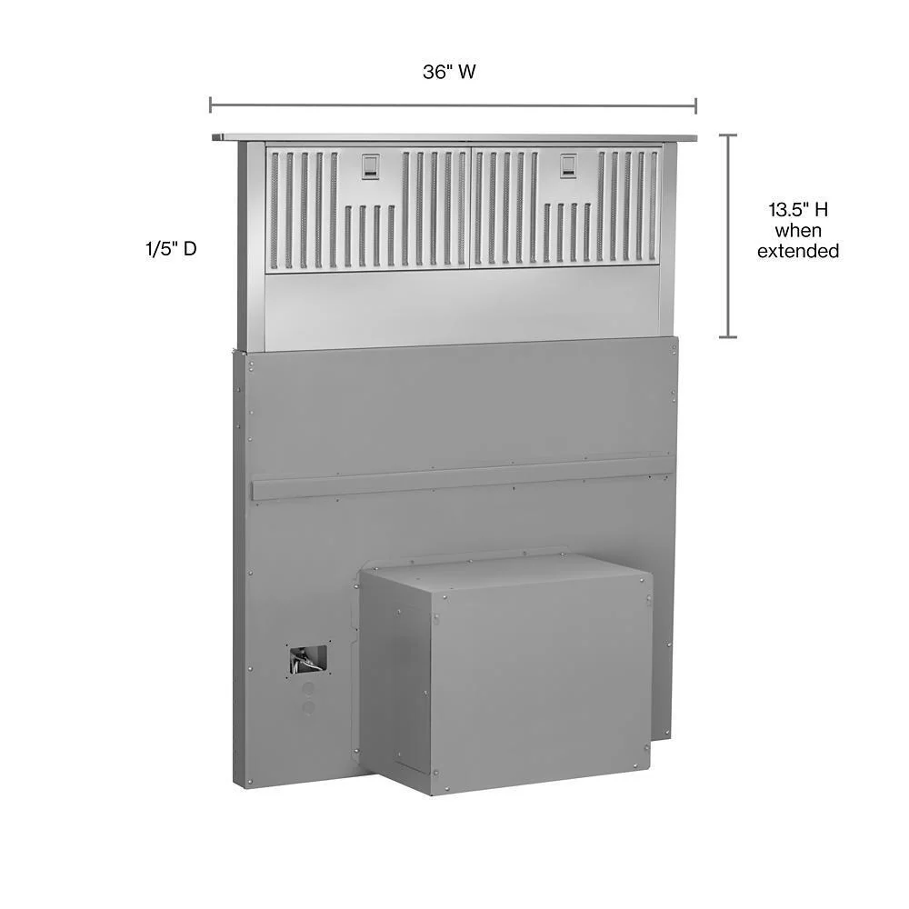 Kitchenaid KXD4636YSS 36" Retractable Downdraft Ventilation System - Image 9