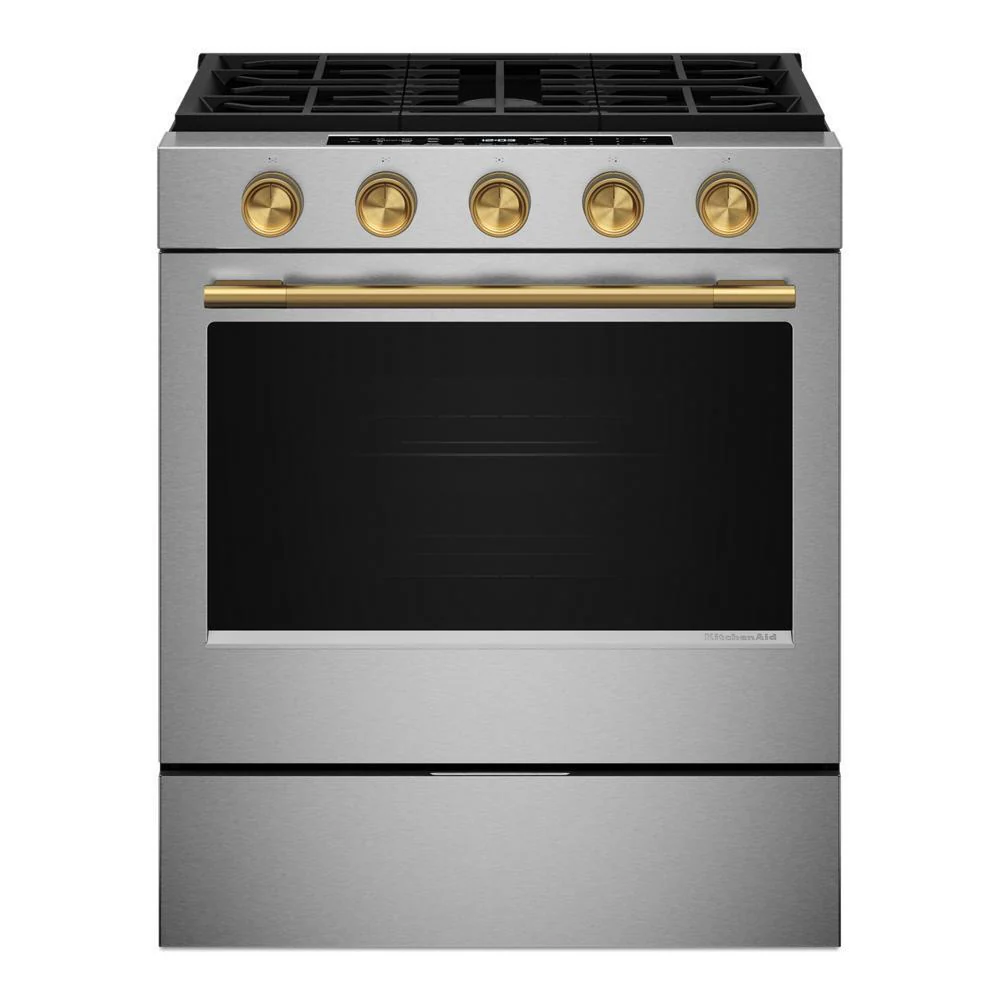 Kitchenaid W11773968 Brass Handle and Knob Hardware Accessory Kit for KitchenAid® Slide-In ConvectionRange - Image 7