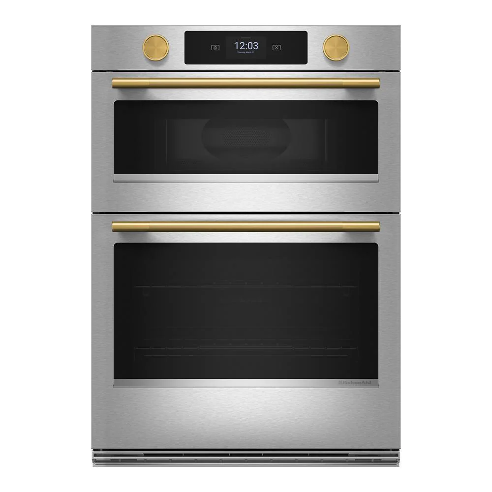 Kitchenaid W11774418 Brass Handle and Knob Hardware Accessory Kit for KitchenAid® 30" Double Wall Oven & Microwave Combo - Image 4