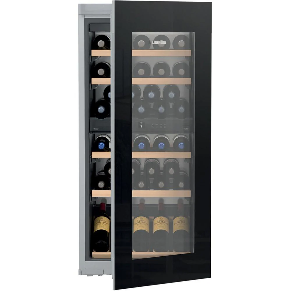 Liebherr HWGB5100 24" Fully Integrated Black Glass Door Tip Open 51 Bottles 2 Zone Wine - Image 5