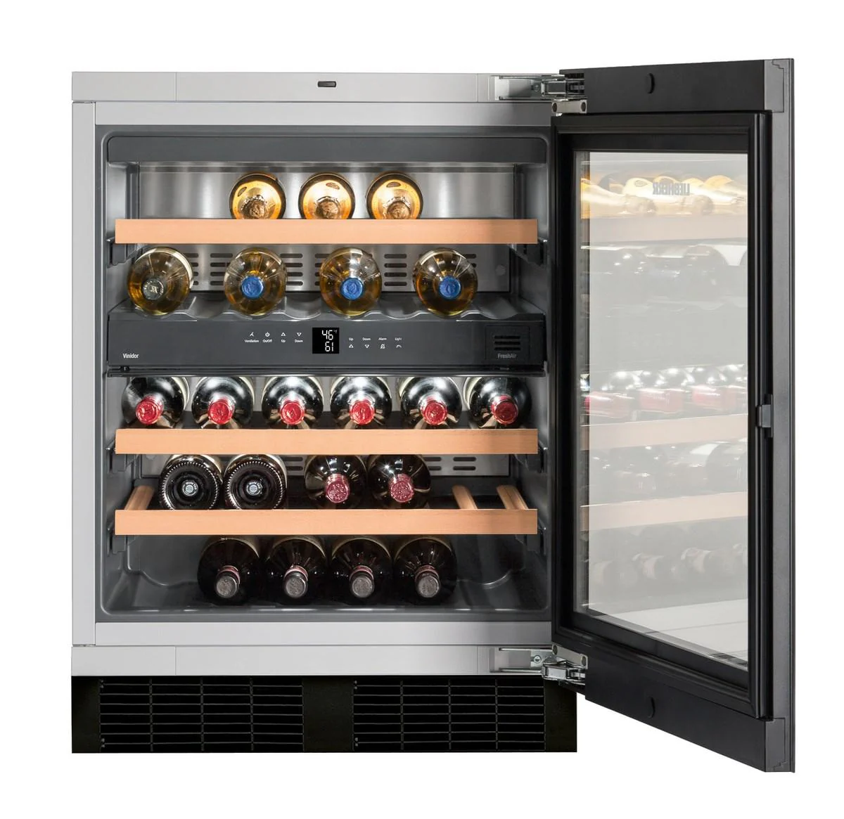 Liebherr WUGB3400 Undercounter Wine Cabinet, 24", Lock, 2 Zone, Reversible Door