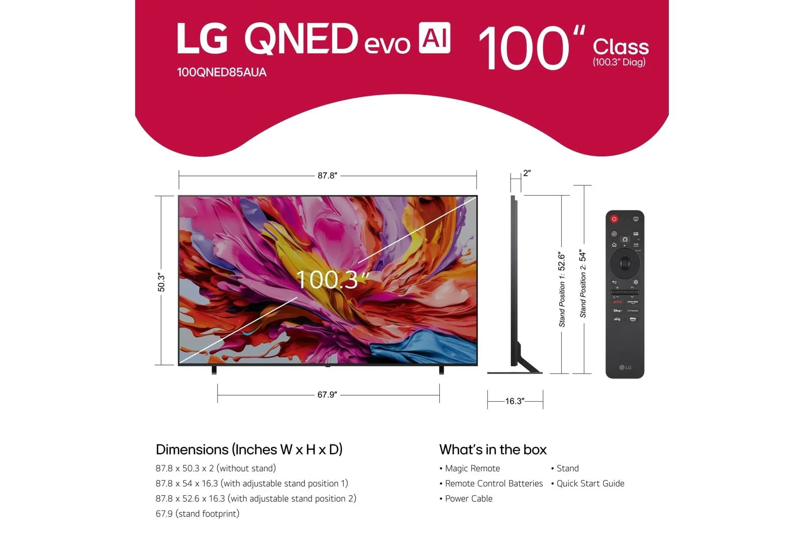 Lg 100QNED85AU 100 Inch Class LG QNED evo AI QNED85A Mini LED 4K Smart TV 2025 - Image 13