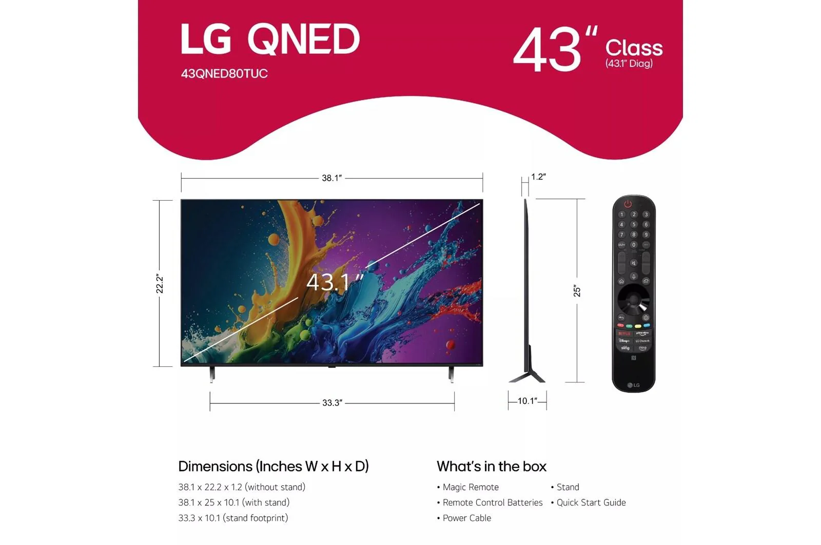 43QNED80TUC LG 43 Inch Class QNED80T Series 4K QNED TV with webOS 24 - Image 7