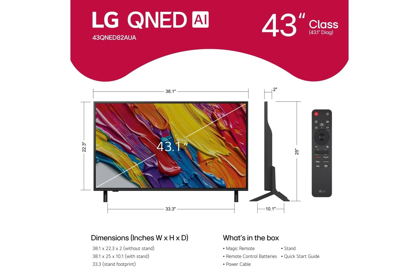 Lg 43QNED82AUA 43 Inch Class LG QNED AI QNED82A 4K Smart TV 2025 - Image 13
