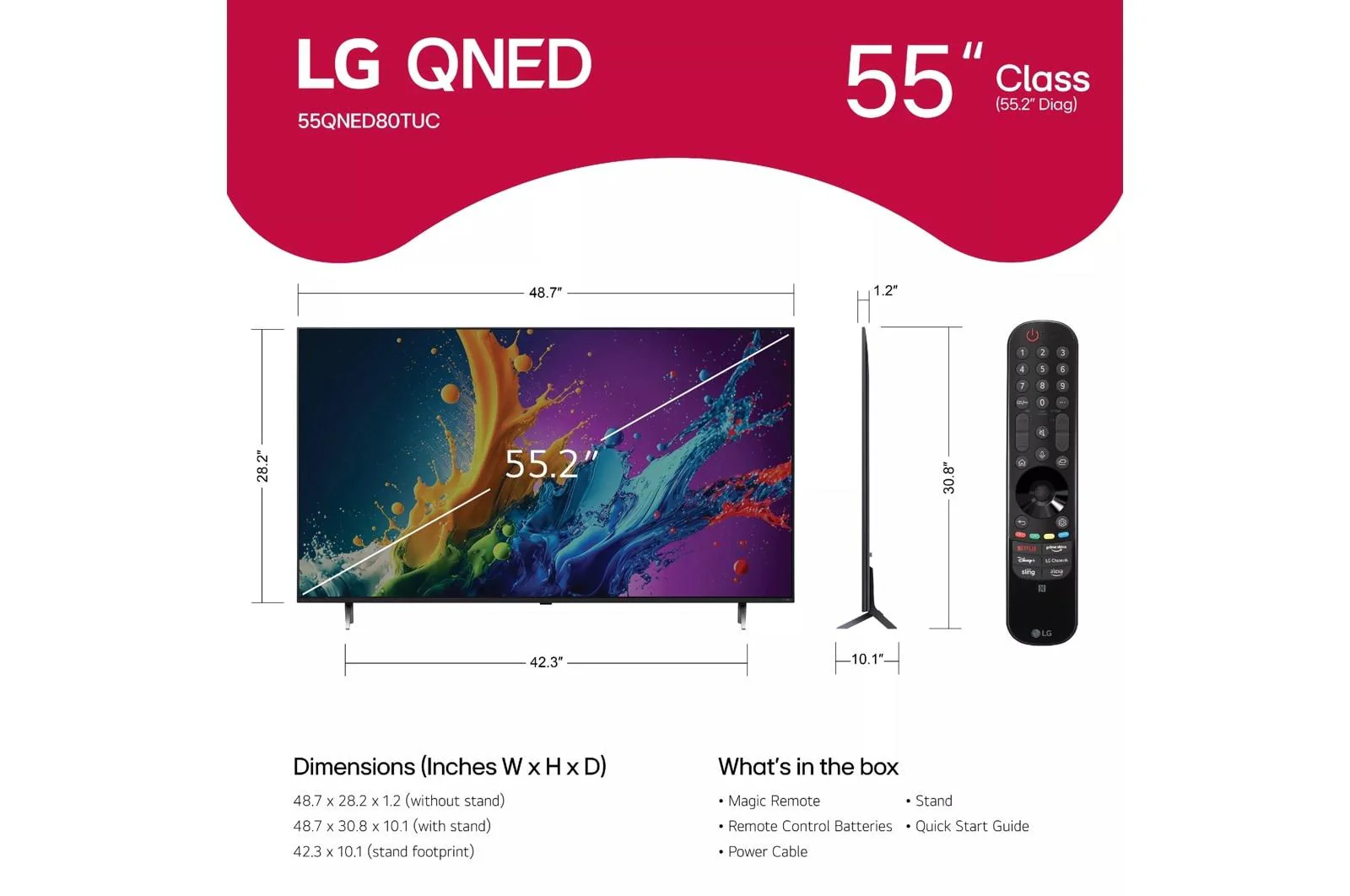 55QNED80TUC LG 55 Inch Class QNED80T Series 4K QNED TV with webOS 24 - Image 7