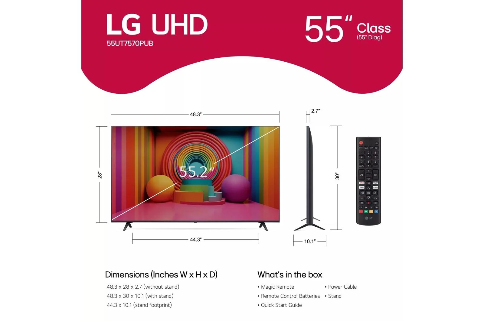 55UT7570PUB LG 55 Inch Class UHD Series 4K UHD TV with webOS 24 - Image 5