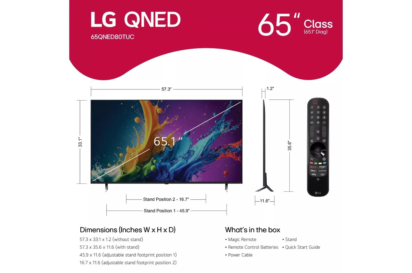65QNED80TUC LG 65 Inch Class QNED80T Series 4K QNED TV with webOS 24 - Image 7