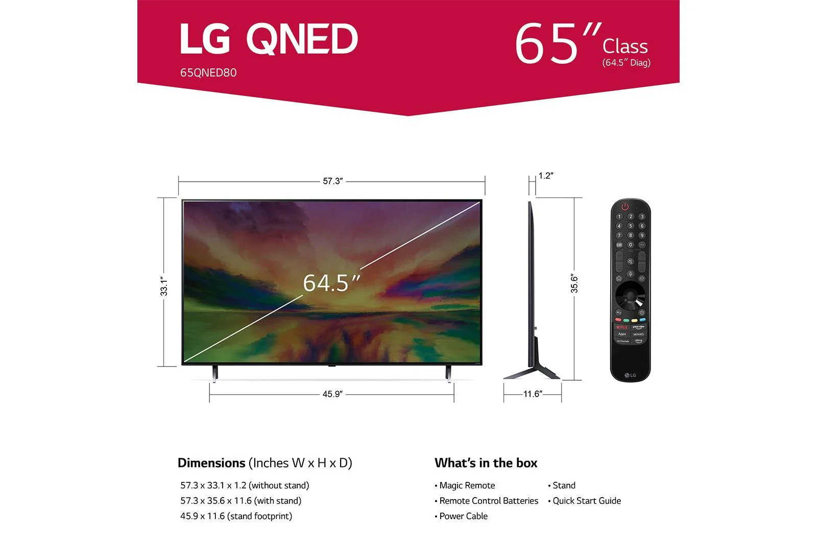 Lg 65QNED80URA 65 Inch Class TV LG URA Series QNED80 4K UHD TV - Image 7