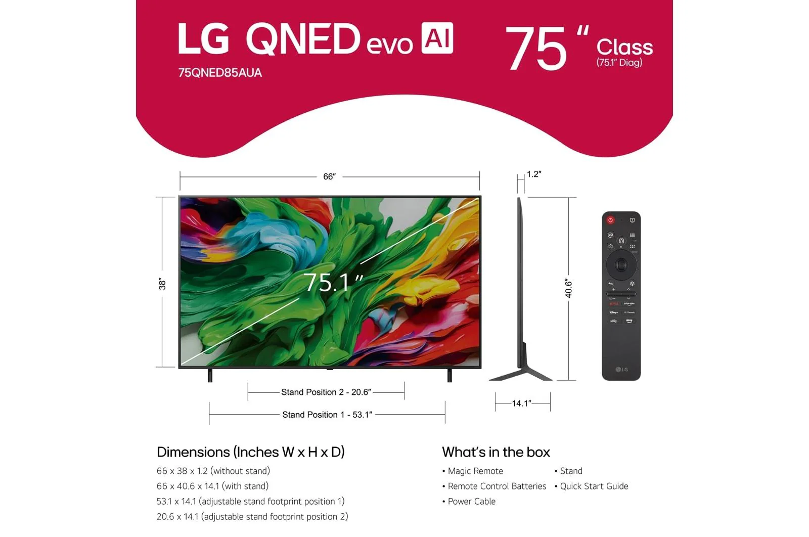Lg 75QNED85AUA 75 Inch Class LG QNED evo AI QNED85A 4K Smart TV 2025 - Image 13