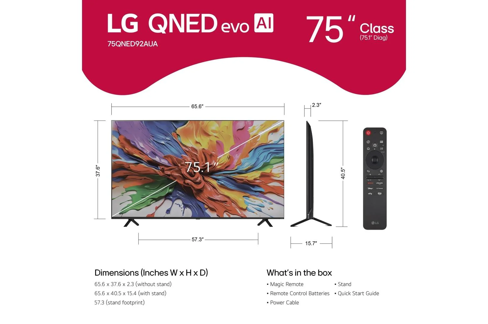 Lg 75QNED92AUA 75 Inch Class LG QNED evo AI QNED92A Mini LED 4K Smart TV 2025 - Image 14