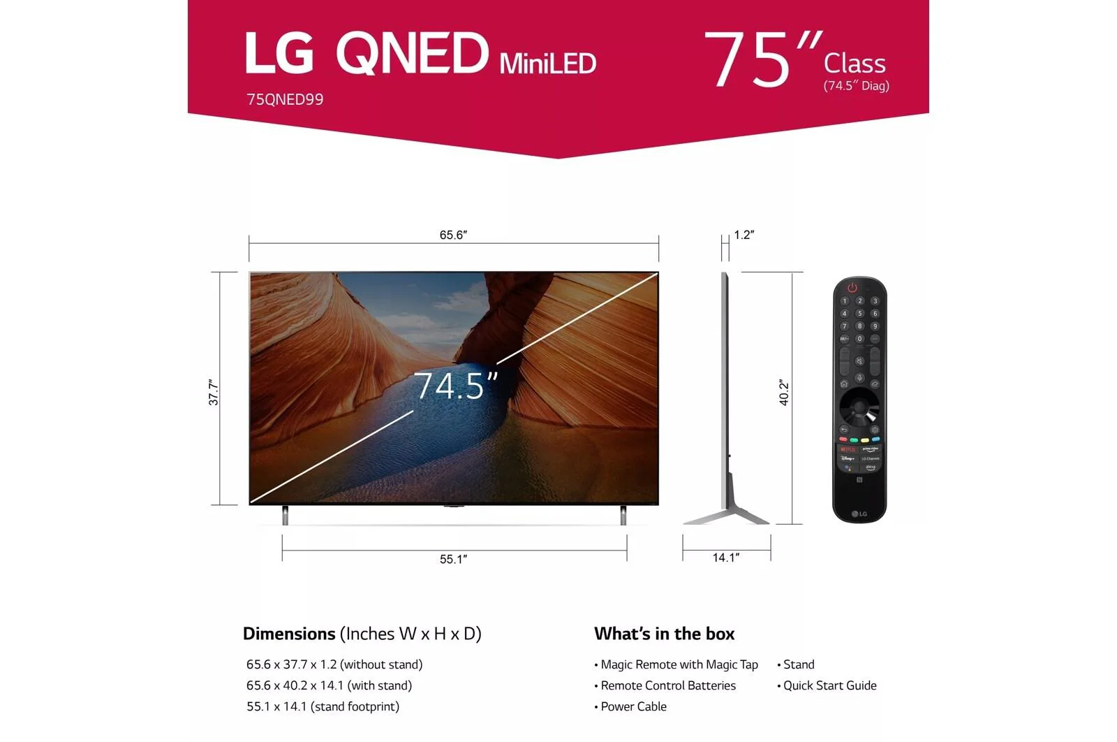 75QNED99UQA LG QNED99 UQA 75 Inch Class 8K QNED w/ ThinQ AI - Image 7