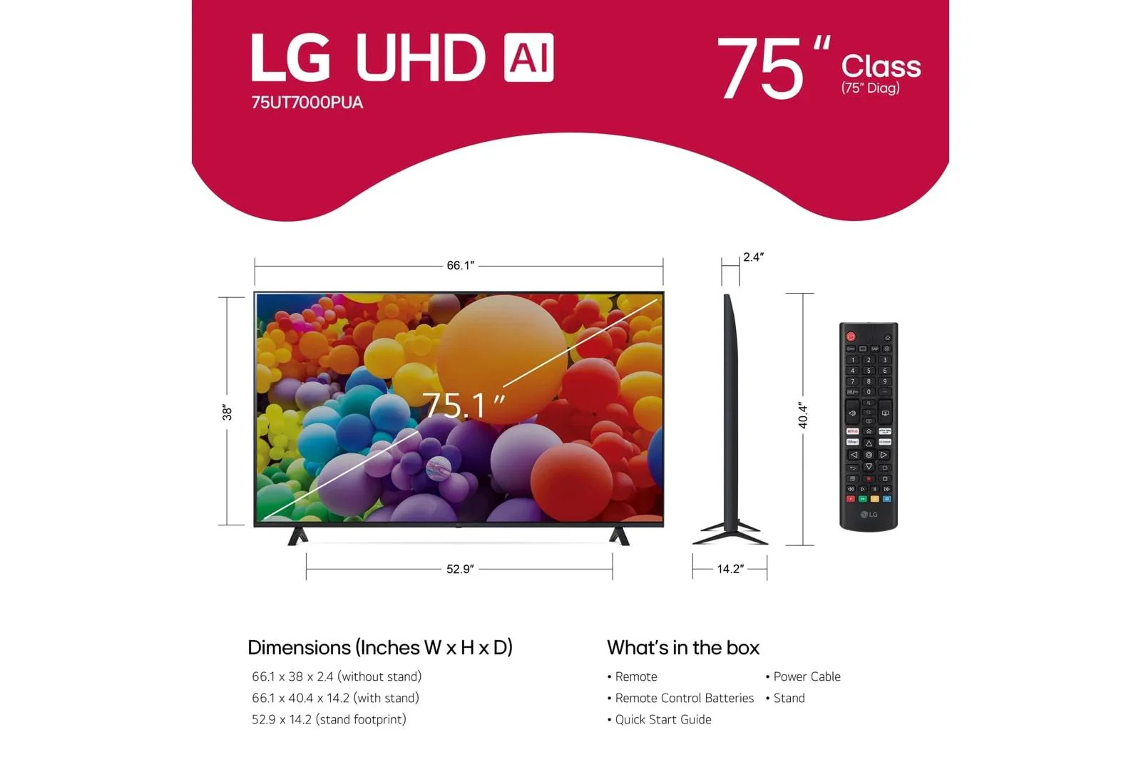 75UT7000PUA LG 75 Inch Class UHD Series 4K UHD TV with webOS 24 - Image 10