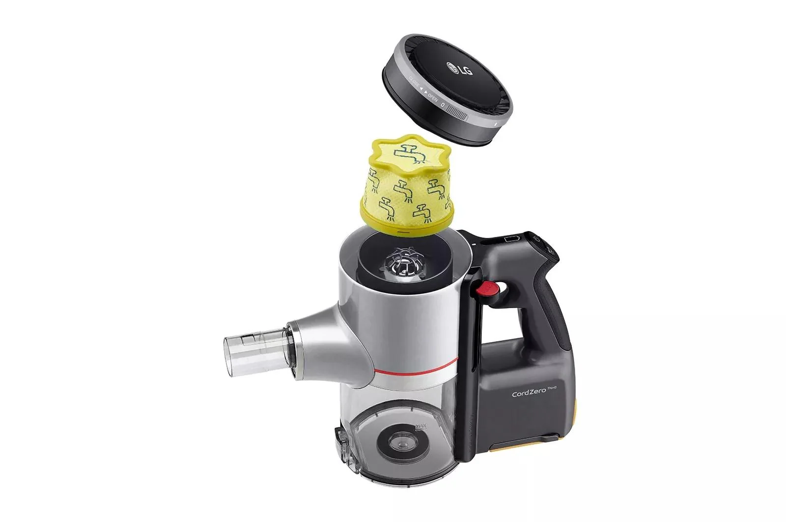 Lg A925KSM CordZero™ Kompressor® Cordless Stick Vacuum with Dual Floor Max Nozzle - Matte Silver - Image 10
