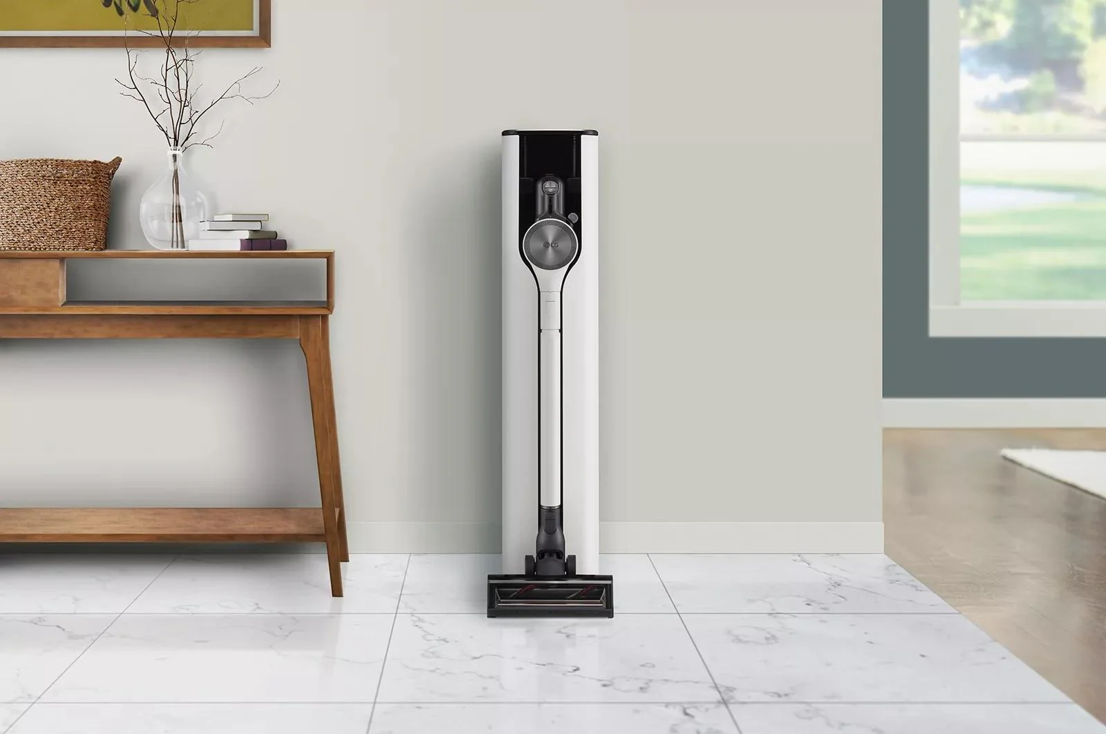 Lg A931KWM CordZero™ All in One Cordless Stick Vacuum with Auto Empty & Dual Floor Max Nozzle - Essence White - Image 2