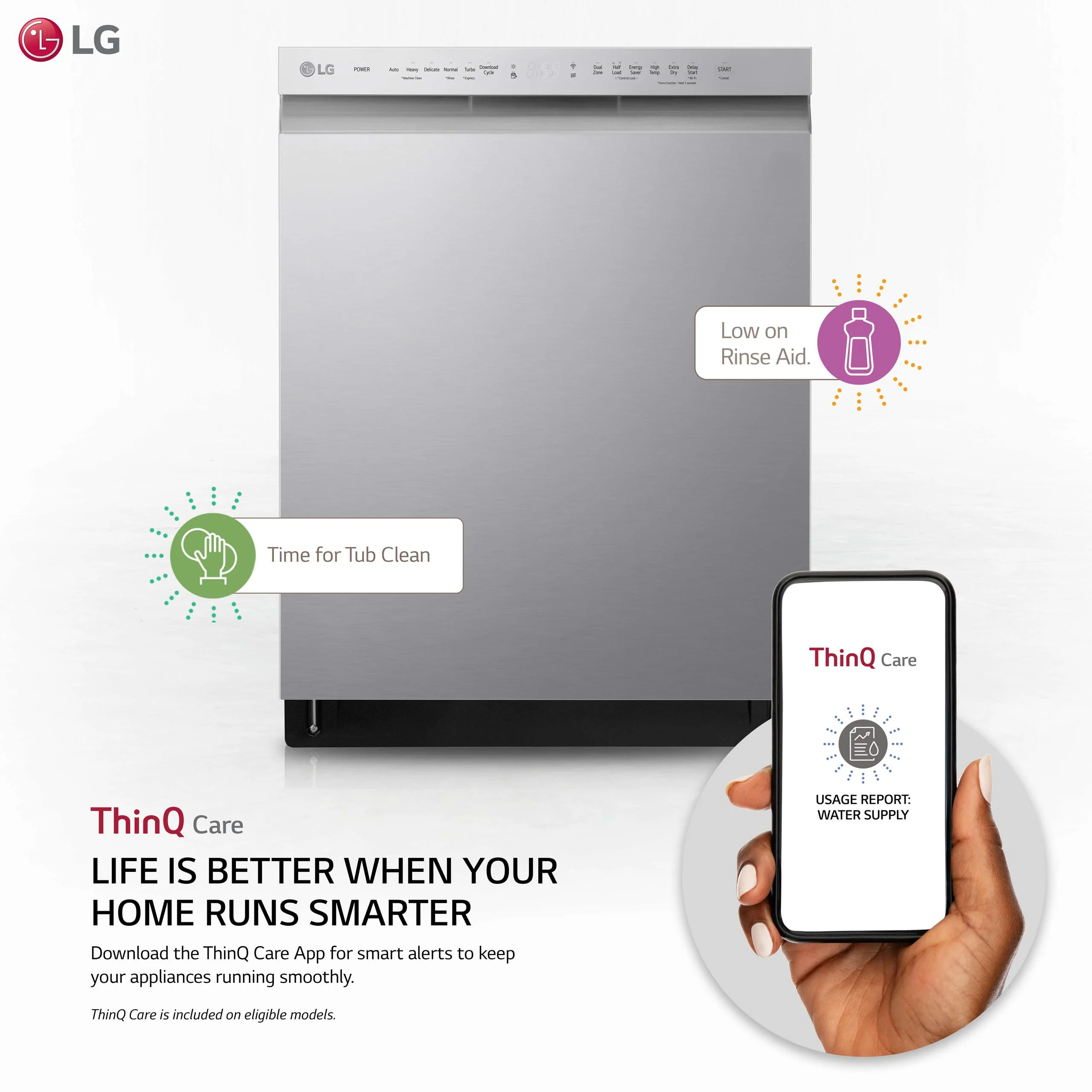 Lg ADFD5448AT Front Control Smart Wi-Fi Enabled Dishwasher with QuadWash™ - Image 15