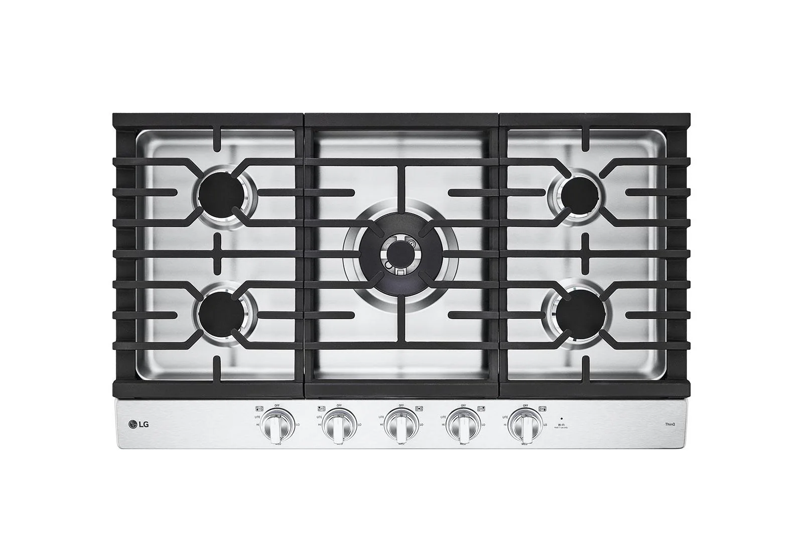 Lg CBGJ3627S 36" Smart Gas Cooktop with UltraHeat™ 22K BTU Dual Burner and LED Knobs - Image 2