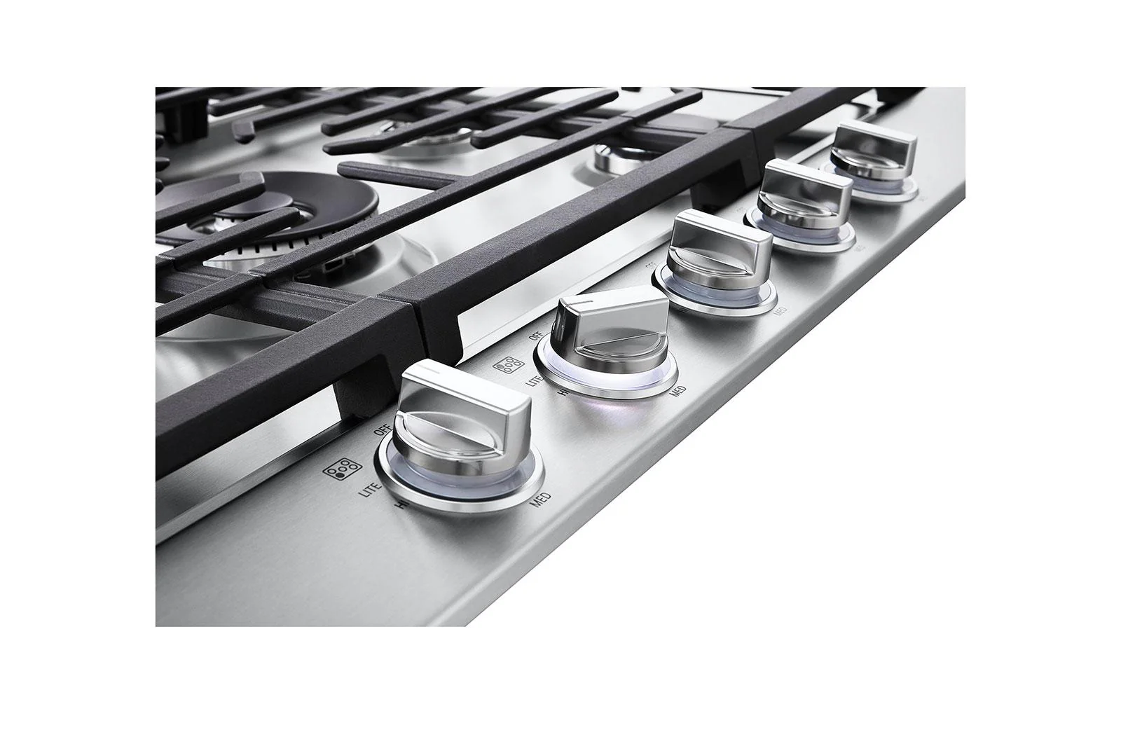 Lg CBGJ3627S 36" Smart Gas Cooktop with UltraHeat™ 22K BTU Dual Burner and LED Knobs - Image 7