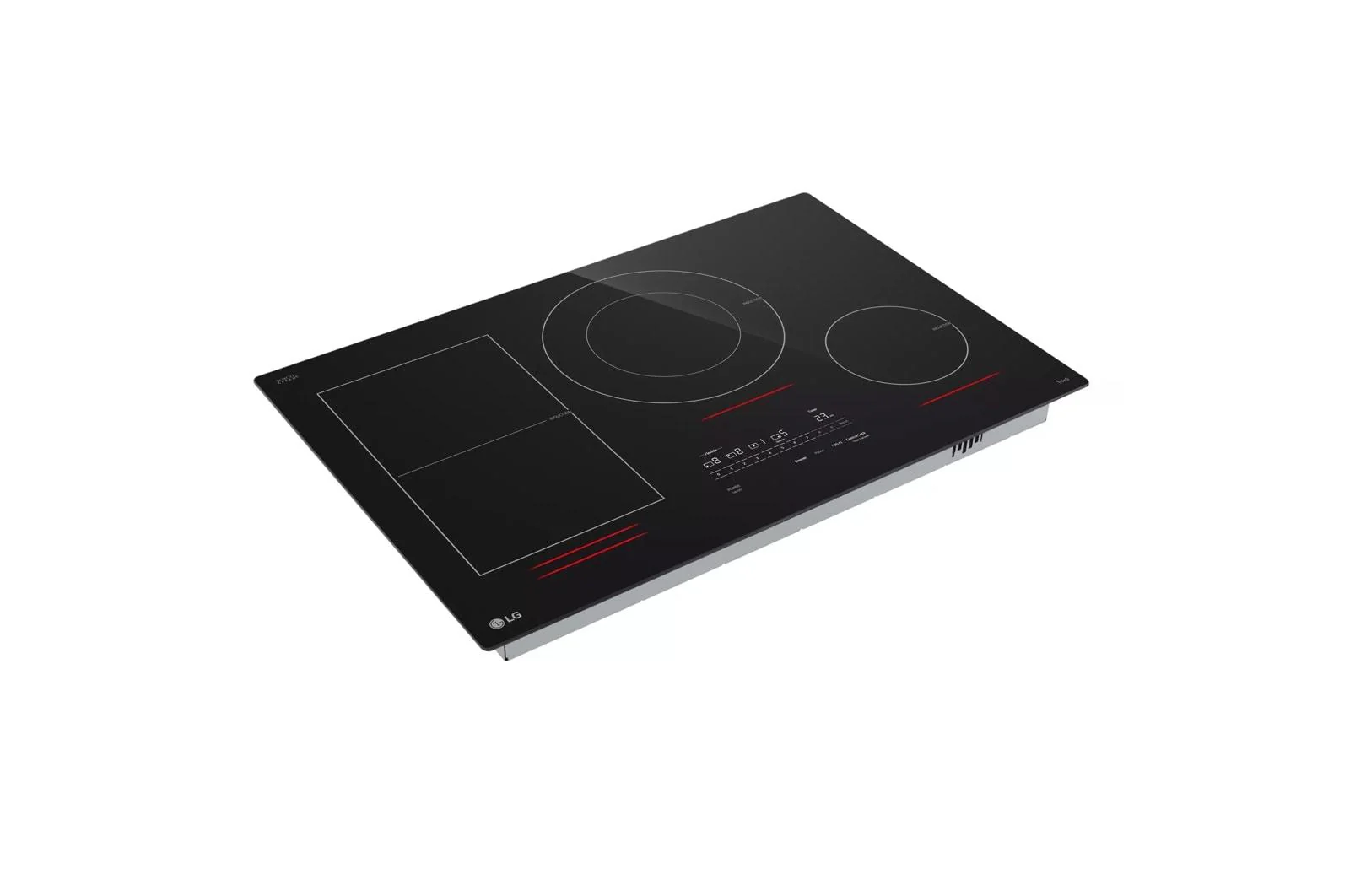 Lg CBIH3017BE 30" Induction Cooktop, 4 Elements, White Backlit, Red Bar, Bridge, ThinQ® - Image 4