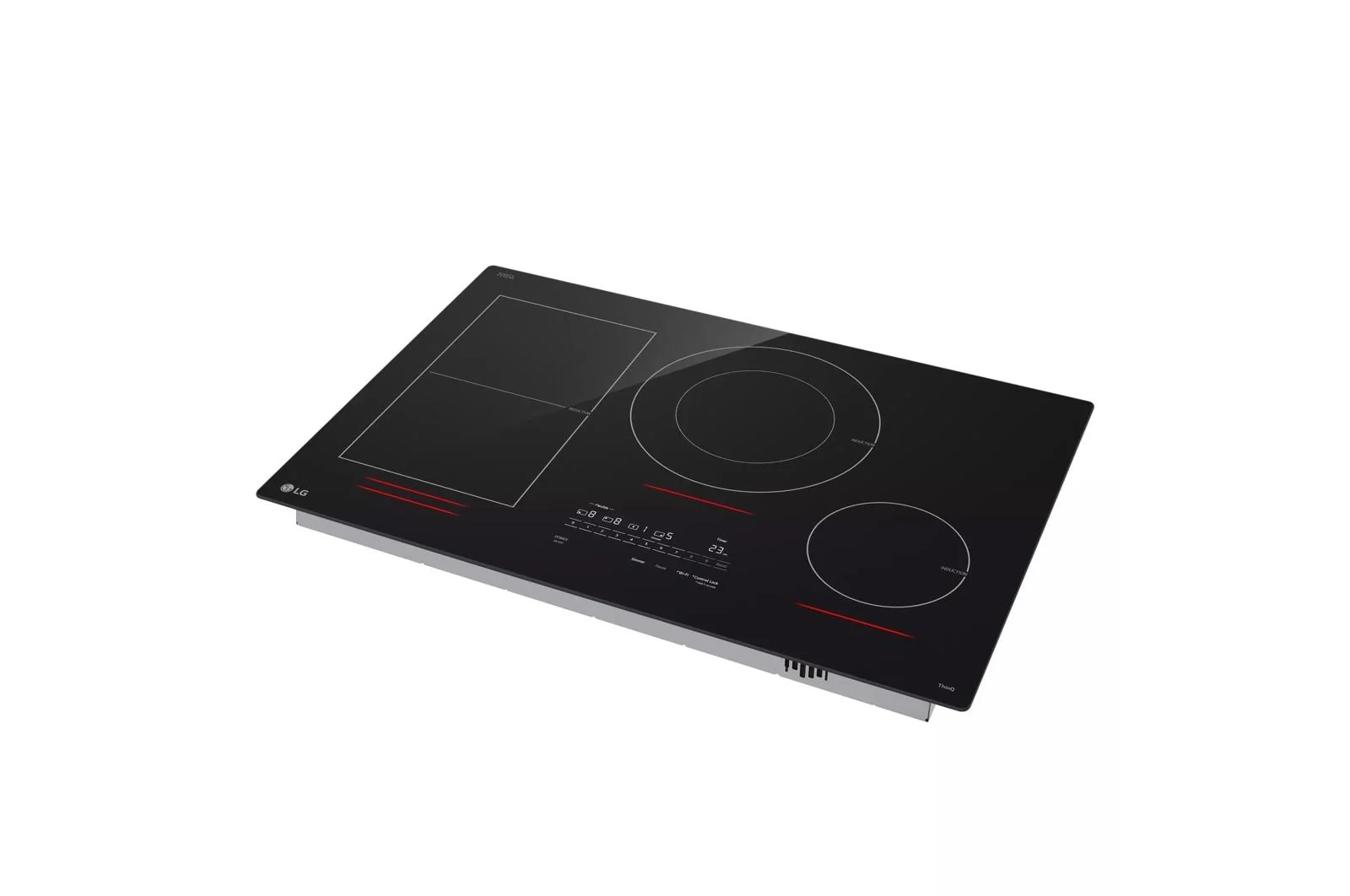 Lg CBIH3017BE 30" Induction Cooktop, 4 Elements, White Backlit, Red Bar, Bridge, ThinQ® - Image 5