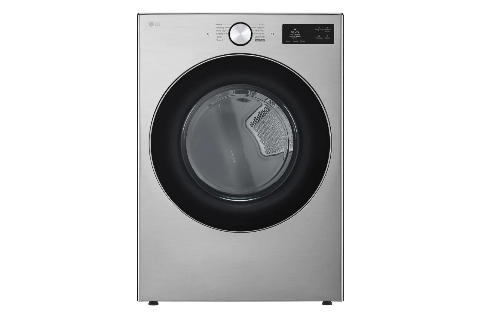 Lg DLEX5800V 7.4 cu. ft. Ultra Large Capacity Smart Front Load Electric Dryer with TurboSteam®, AI Sensing and Hybrid Electronic Controls with LCD Display