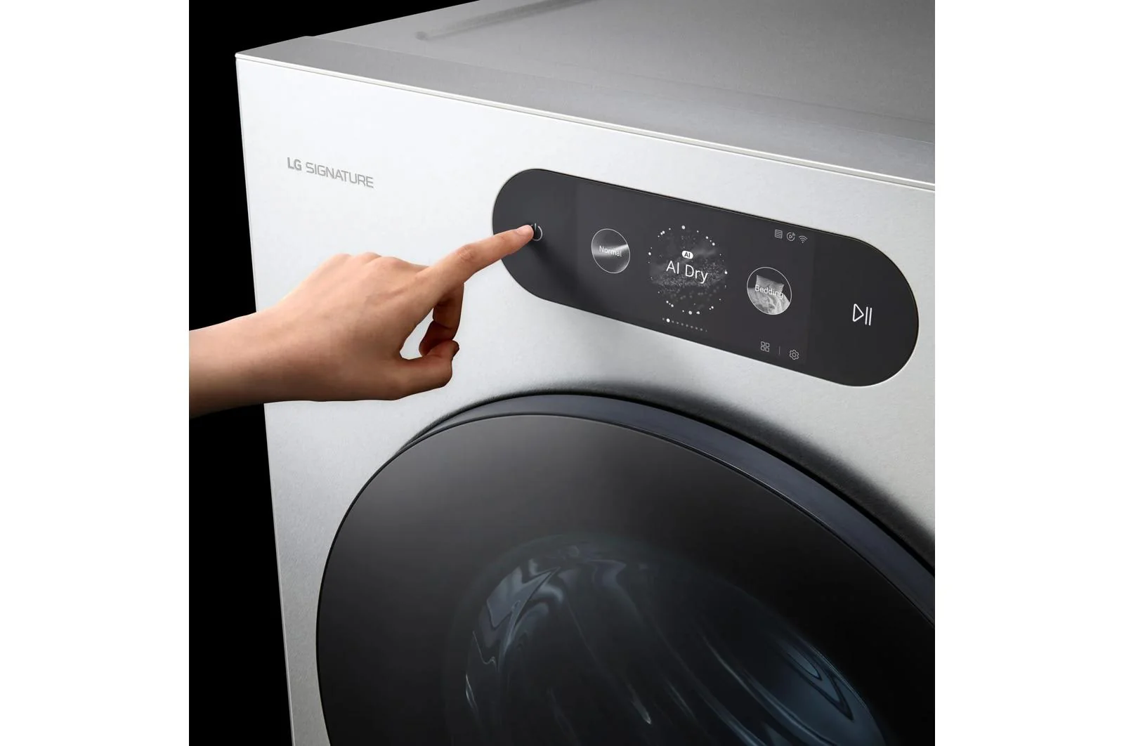 DLEX9900S LG SIGNATURE 9.0 cu. ft. Mega Capacity Smart Front Load Electric Dryer with Built-In Intelligence, TurboSteam® and Touch LCD Control - Image 5