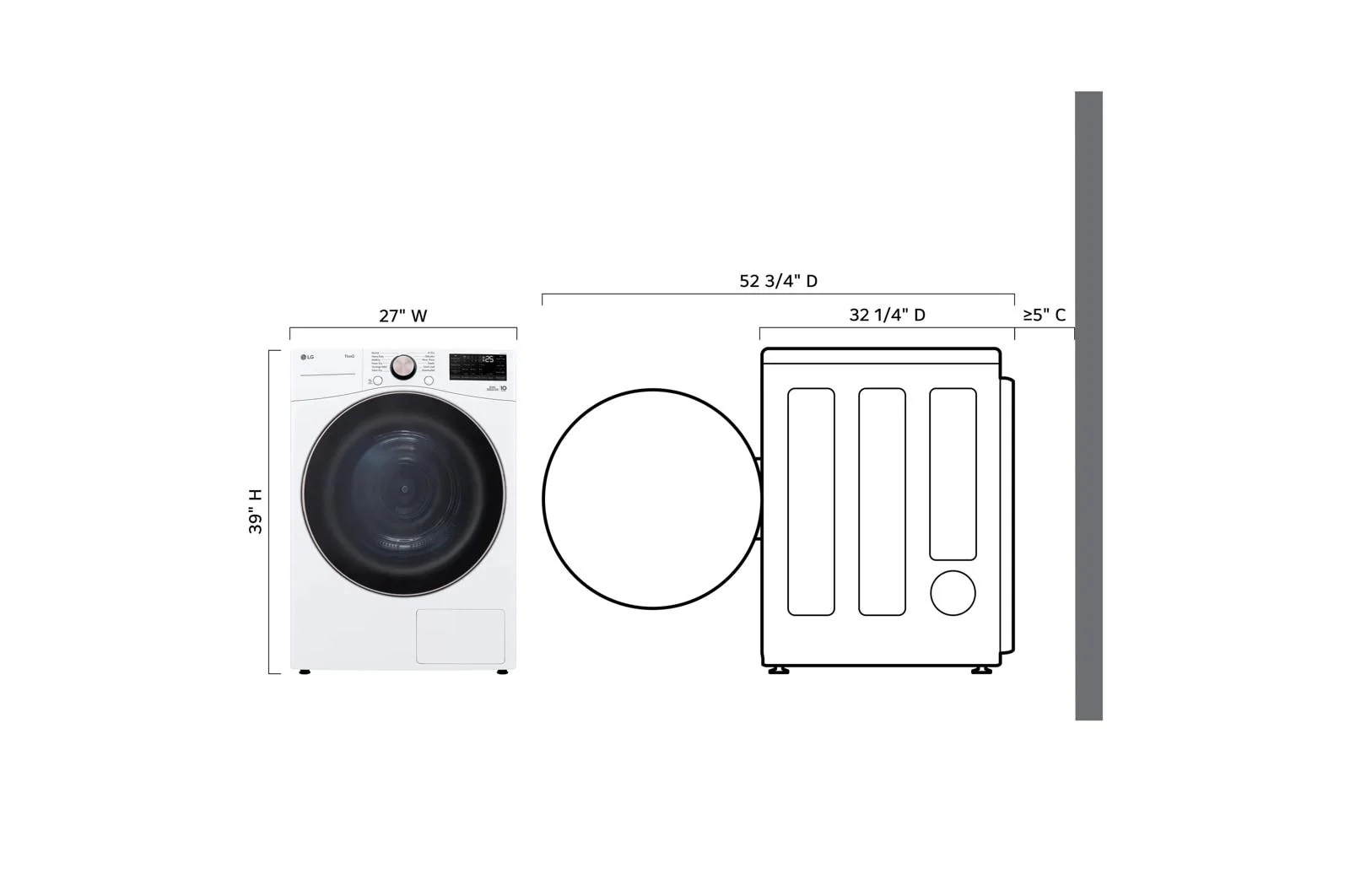 Lg DLHC4002W 7.8 cu. ft. Mega Capacity Smart Front Load Dryer with Dual Inverter HeatPump™ Technology and Inverter Direct Drive Motor System - Image 4