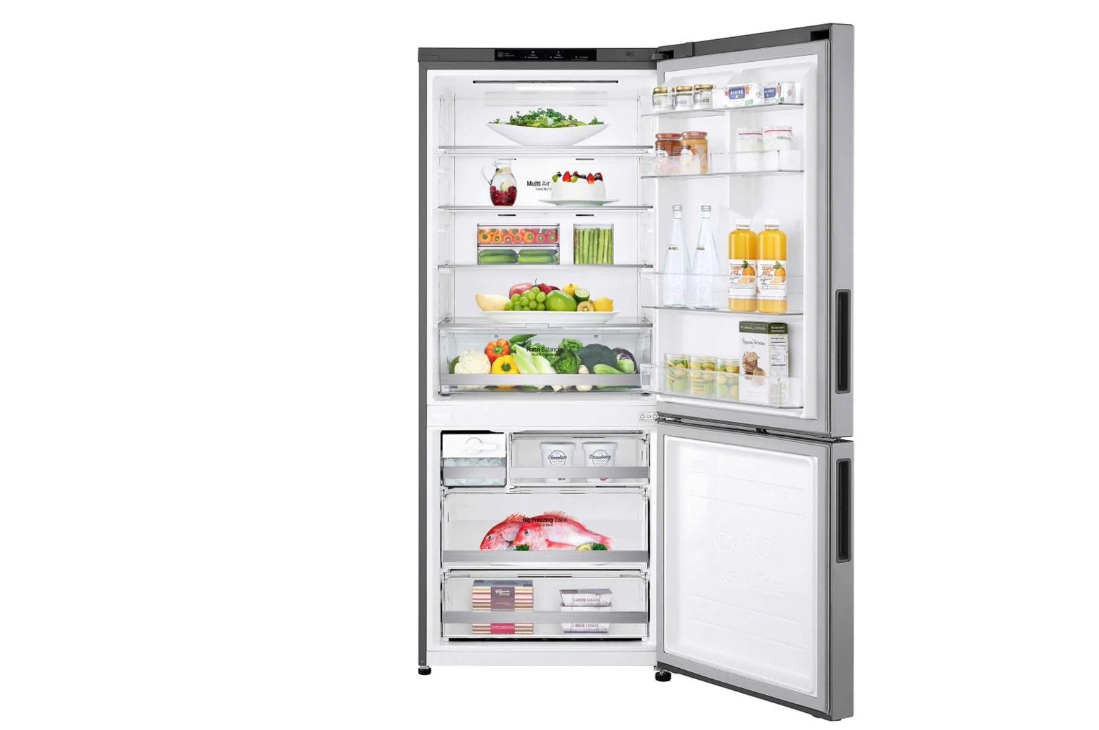 Lg LBNC15231V 15 cu. ft. 28-inch Wide Bottom Freezer Refrigerator - Stainless Steel - Image 5