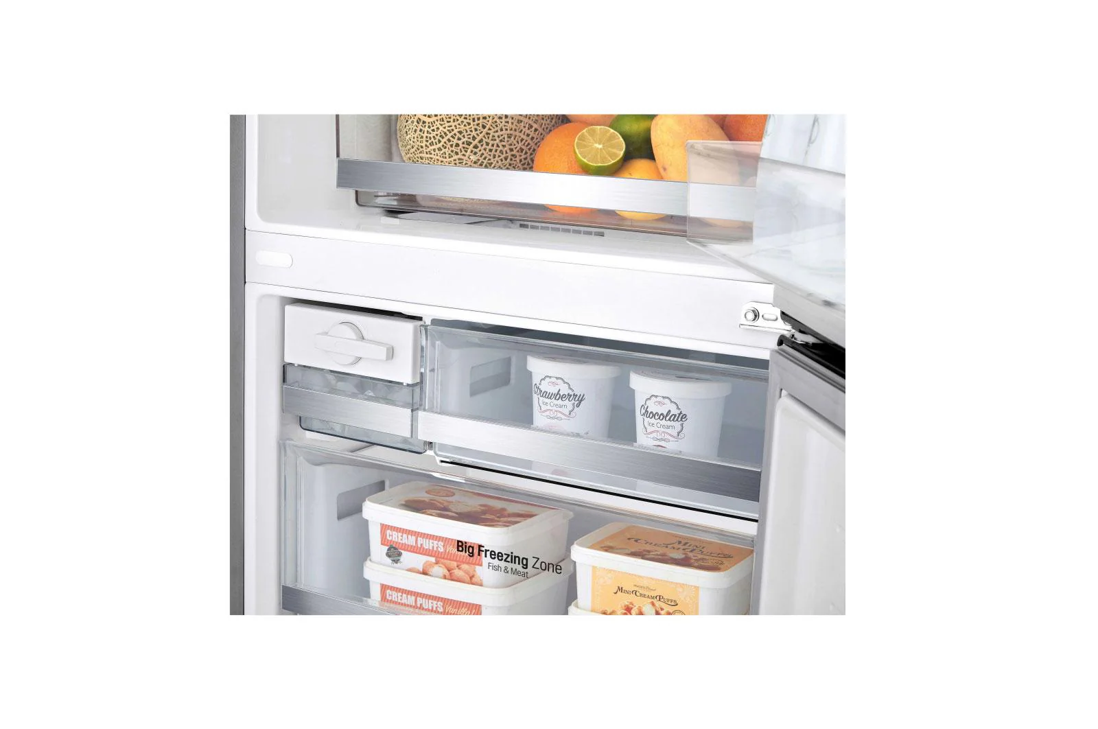 Lg LBNC15231V 15 cu. ft. 28-inch Wide Bottom Freezer Refrigerator - Stainless Steel - Image 9