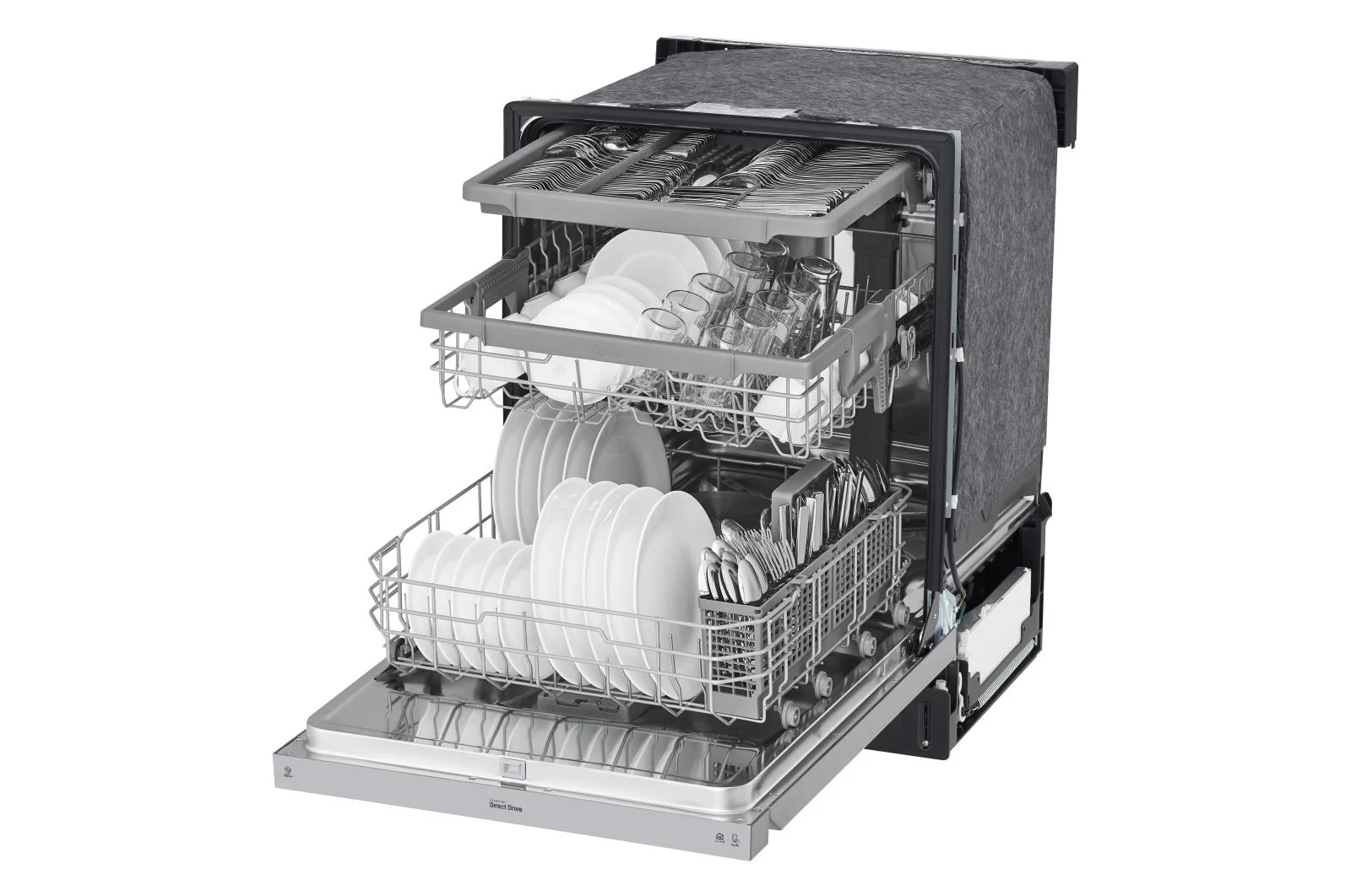 Lg LDFN4542S 24 Inch Wide QuadWash™ Front Control Dishwasher - Stainless Steel - Image 8