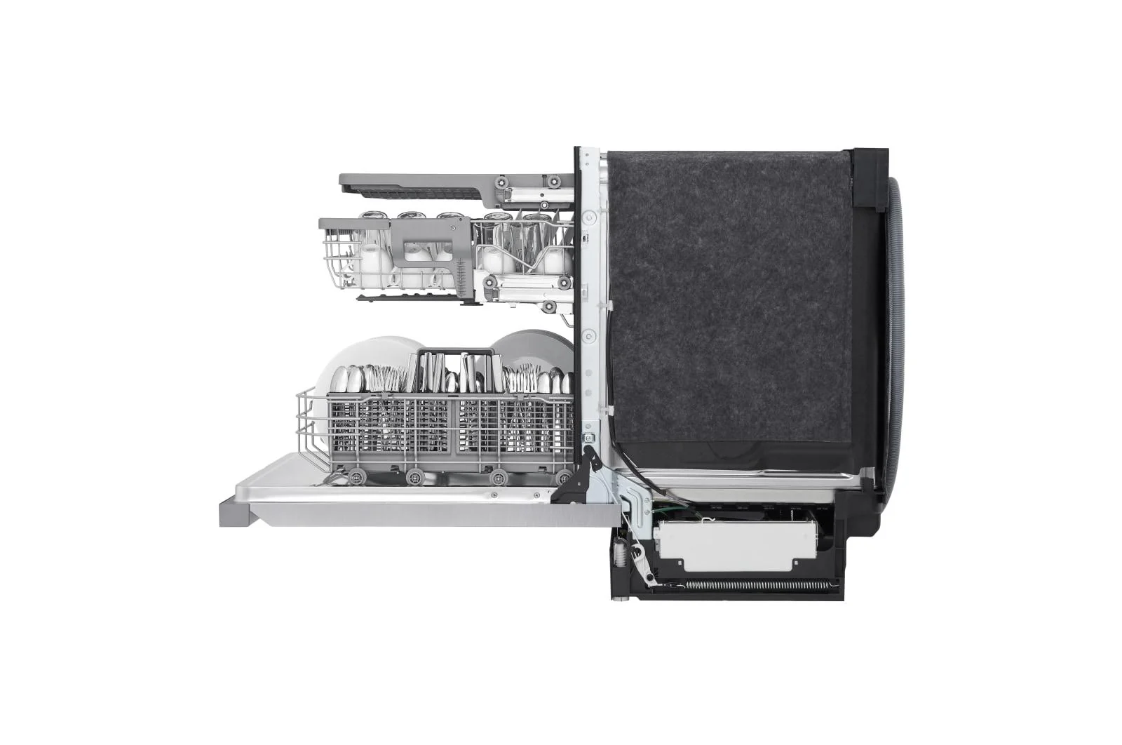 Lg LDFN4542S 24 Inch Wide QuadWash™ Front Control Dishwasher - Stainless Steel - Image 9