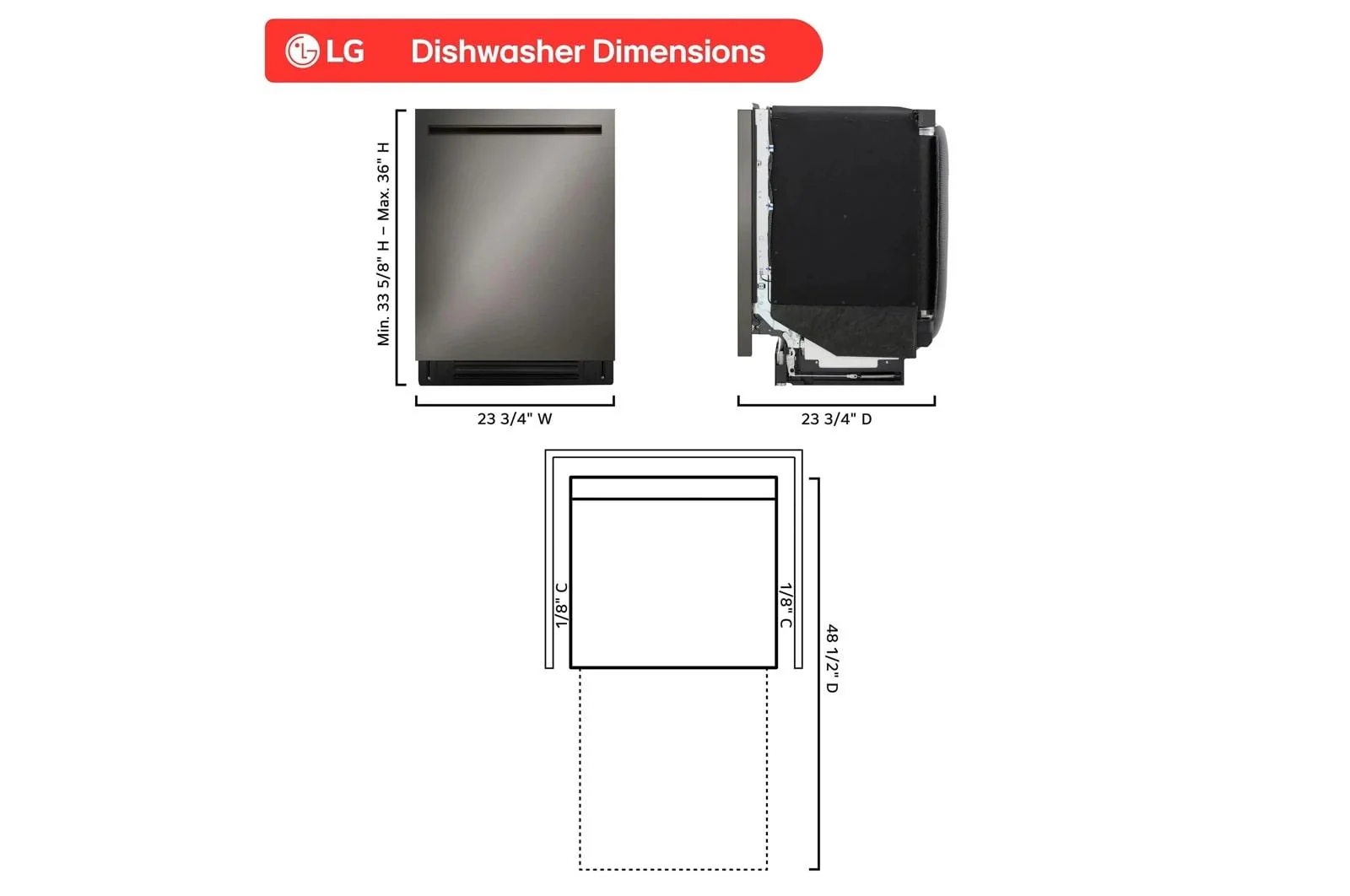 Lg LDNPH753D Smart FlushFit™ Top Control Dishwasher with 1-Hour Wash & Dry, QuadWash® Pro, TrueSteam® and Dynamic Heat Dry™ w/AutoVent Dry™ - Image 2