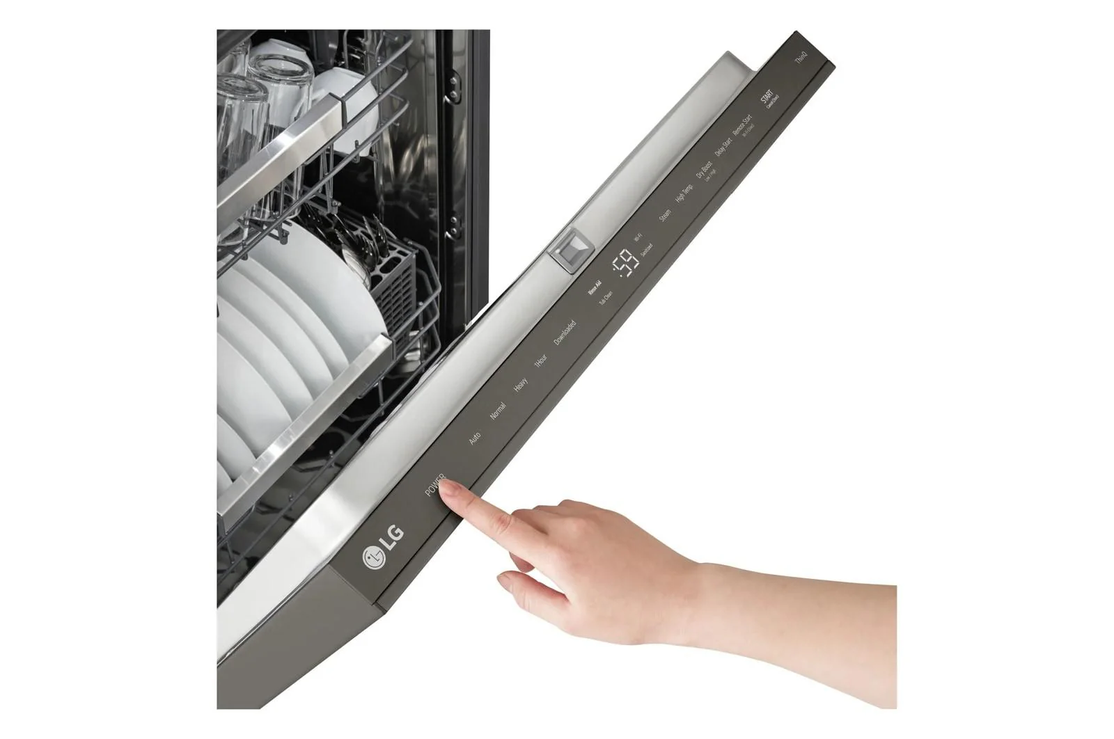Lg LDNPH753D Smart FlushFit™ Top Control Dishwasher with 1-Hour Wash & Dry, QuadWash® Pro, TrueSteam® and Dynamic Heat Dry™ w/AutoVent Dry™ - Image 7