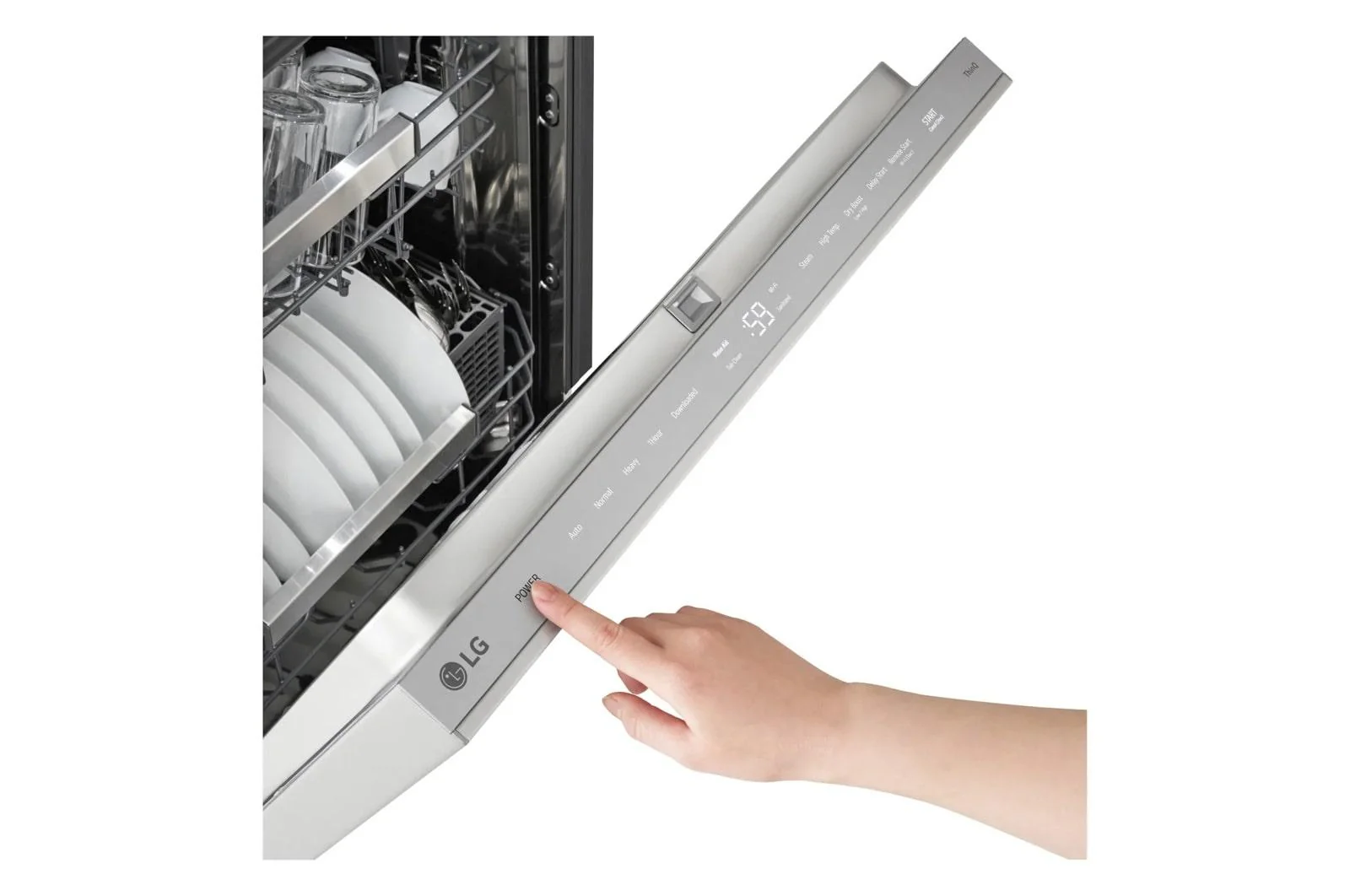 Lg LDNPH753S Smart FlushFit™ Top Control Dishwasher with 1-Hour Wash & Dry, QuadWash® Pro, TrueSteam® and Dynamic Heat Dry™ w/AutoVent Dry™ - Image 10